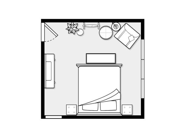 План спальни