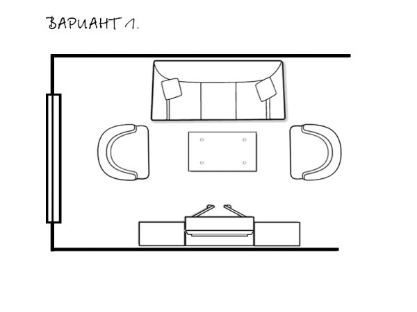 План комнаты вид сверху чертеж