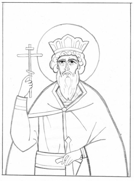 Святой князь Владимир рисунки
