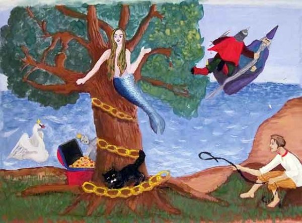 Дуб кот учёный Пушкин