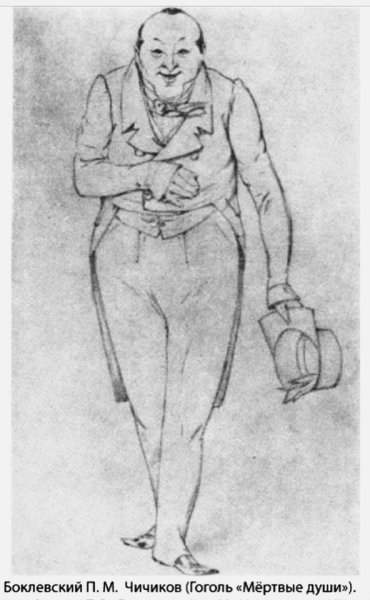 Чичиков мертвые души рисунок
