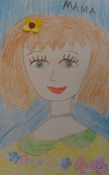 Мама с ребенком рисунок