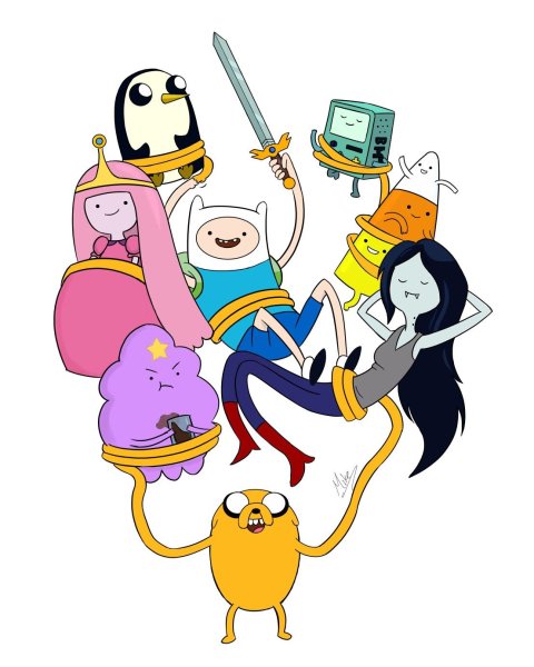 Раскраска Финна и Джейка