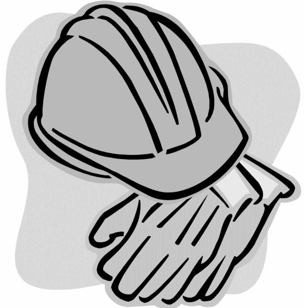 Каска и перчатки