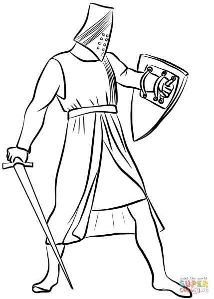 Раскраска средневековье