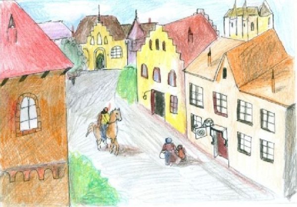 Европейские города средневековья рисунки