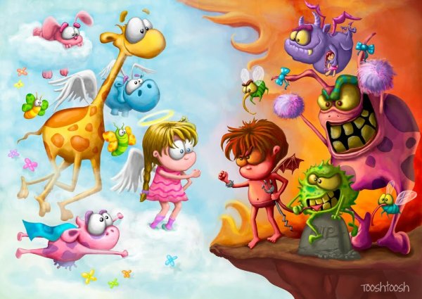 Нарисовать добро и зло