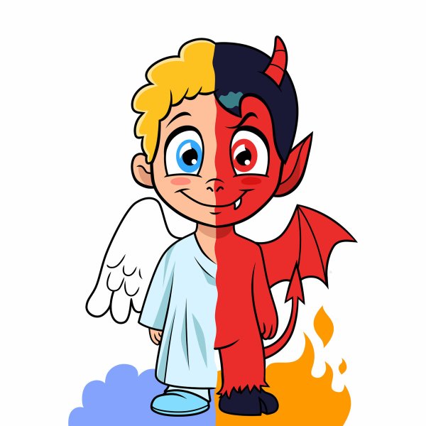 Тату ангел и демон