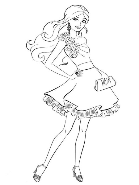 Раскраска Барби фешинистос
