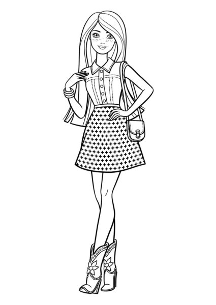 Раскраски для девочек Барби фашионистас