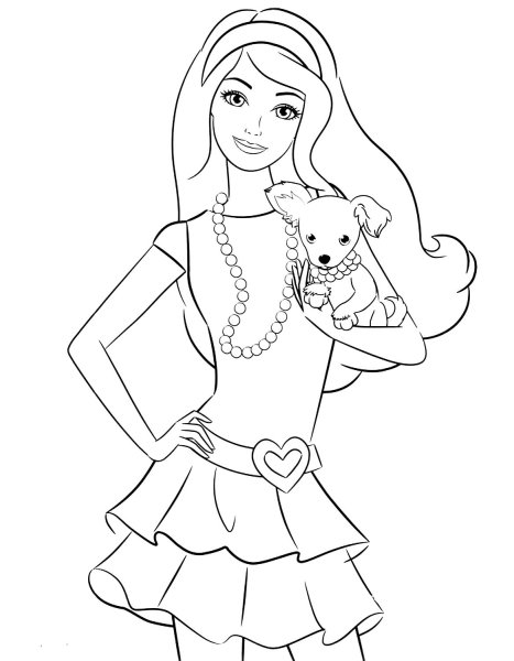 Раскраски для девочек Барби
