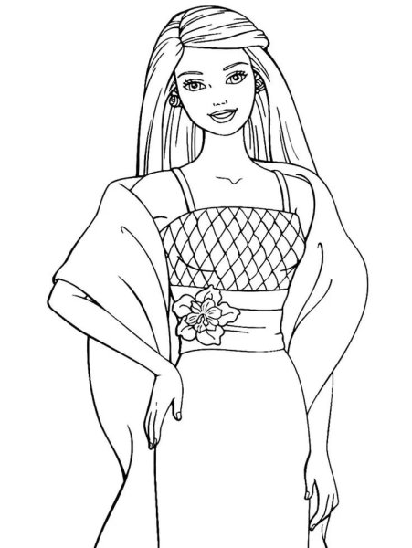 Кукла Барби рисунок