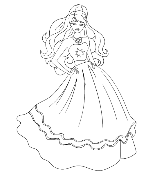 Раскраска. Барби