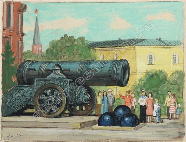 Царь пушка рисунок