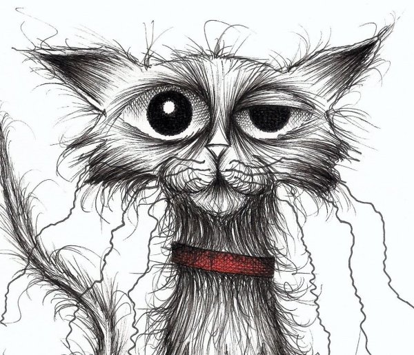 Киска рисунок