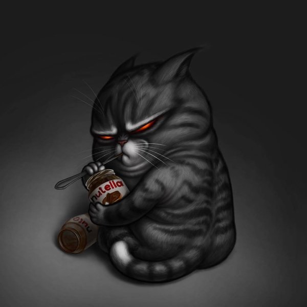 Злой кот арт