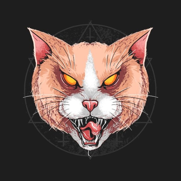 Злой кот вектор