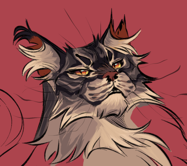 Злой кот арт