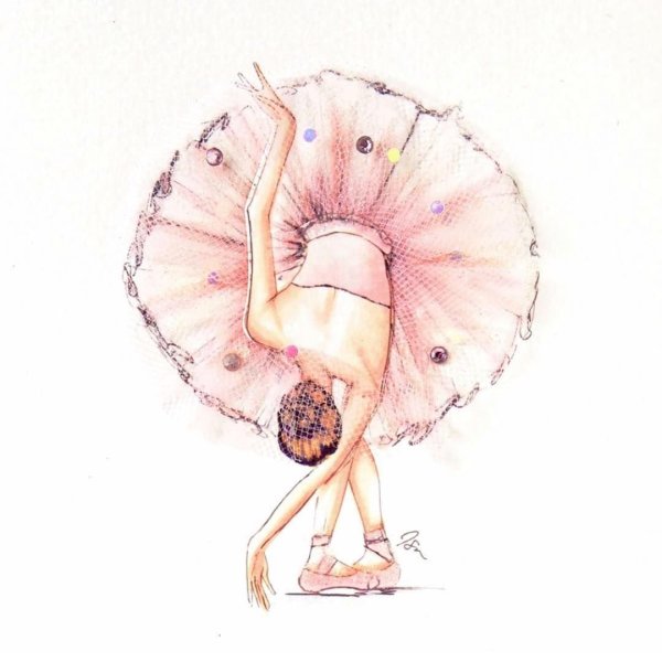 Балерина милый рисунок