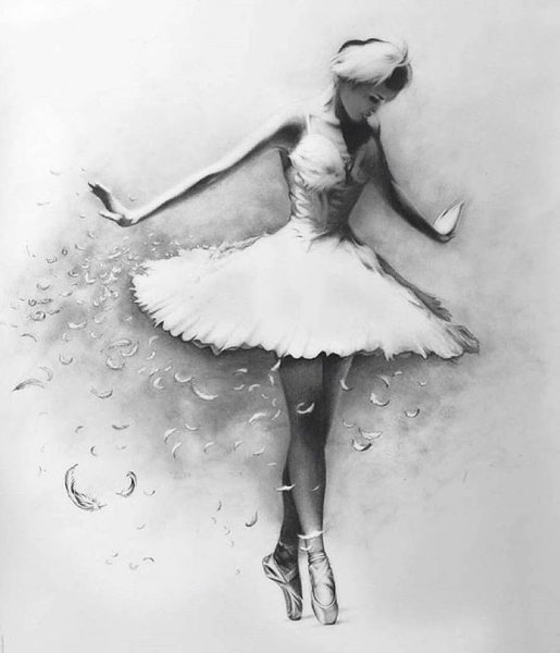 Балерина карандашом