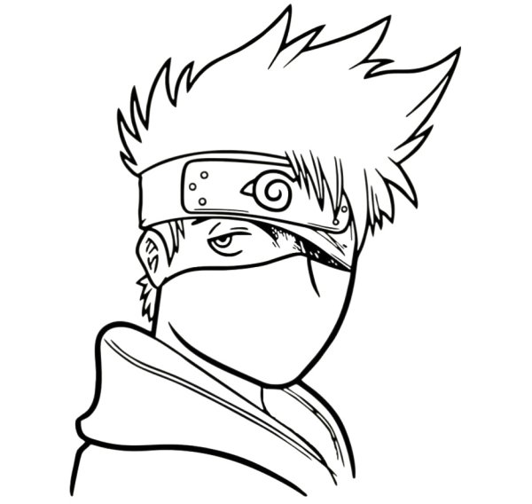 Какаши и Обито для срисовки