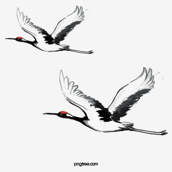 Журавль в полете