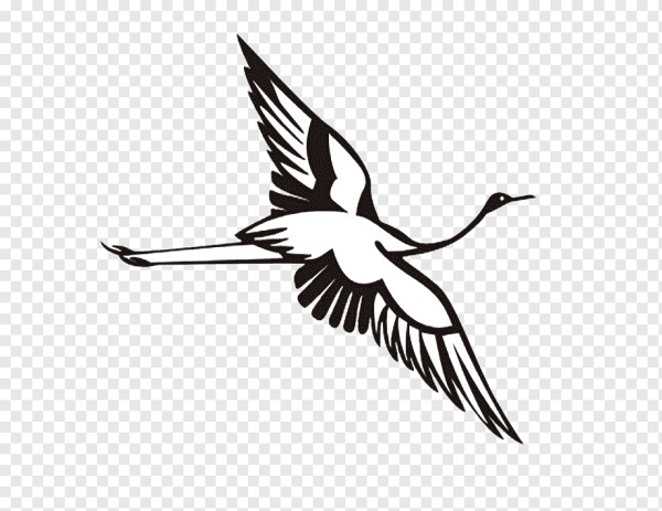 Нарисовать журавля в полете