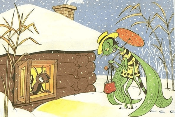 Ворона и лисица раскраска