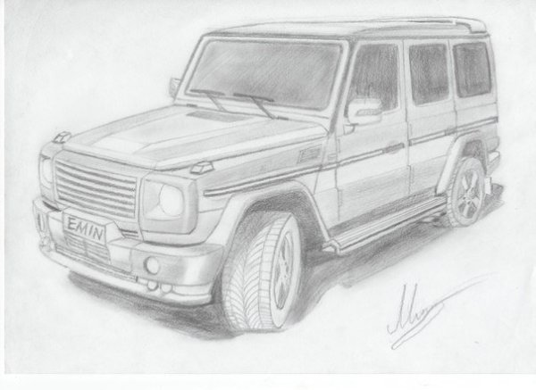 Mercedes Benz AMG g63 карандаш