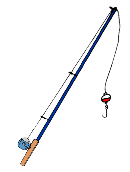 Удочка на прозрачном фоне