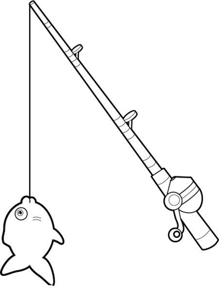 Раскраска удочка