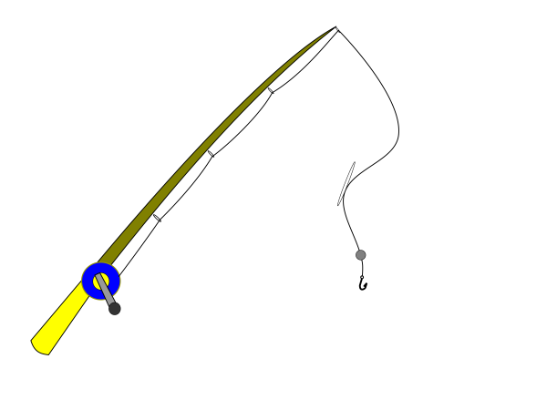 Удочка на белом фоне