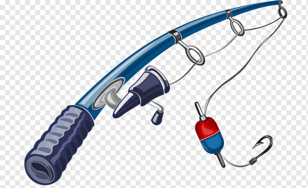 Удочка на белом фоне