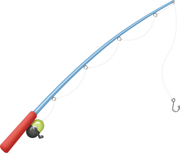 Удочка на белом фоне