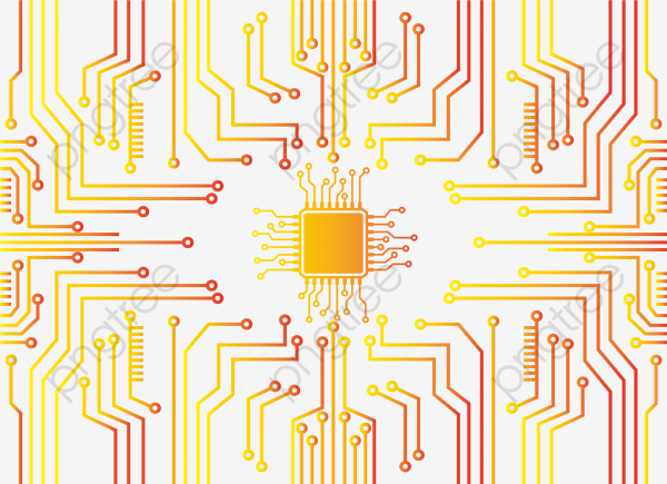 Микросхема на белом фоне
