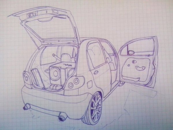 Daewoo Matiz рисунок