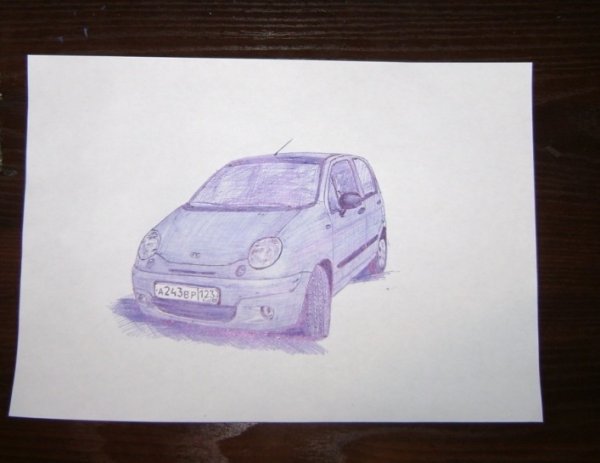 Раскраски машины Дэу Матиз