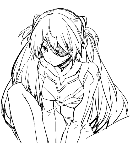 Аниме чб Евангелион