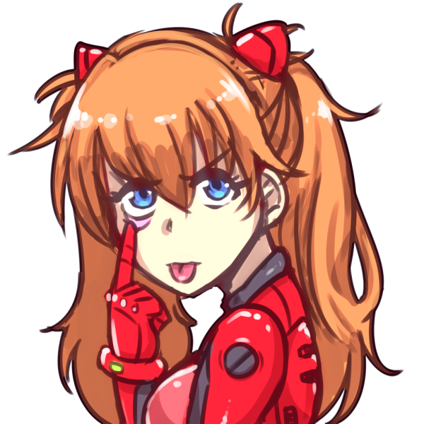 Асука аниме Евангелион стикер