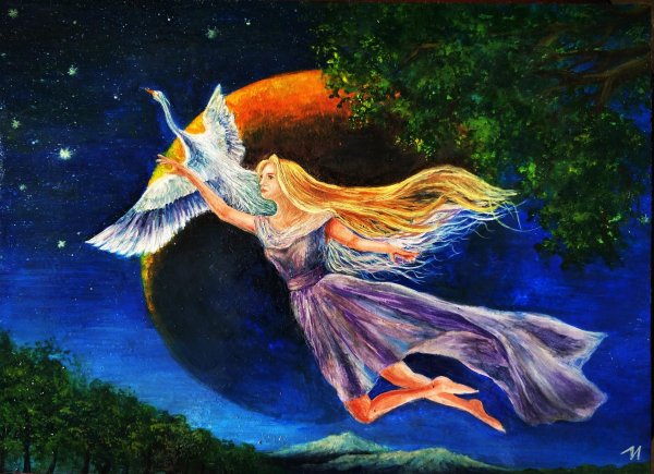 Сказочная птица Графика