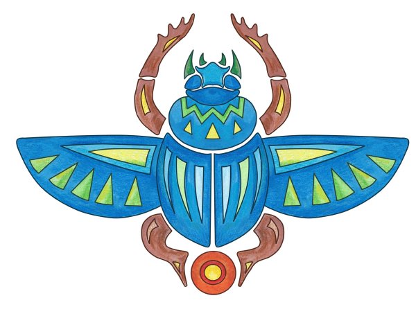 Древний Египет Жук скарабей изо