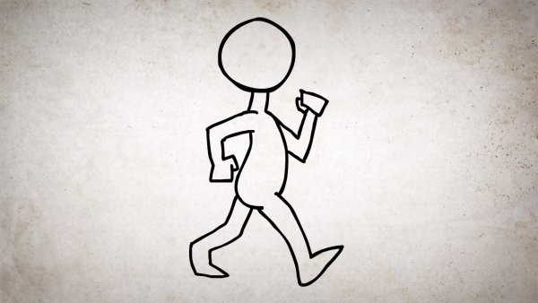 Человек шагает