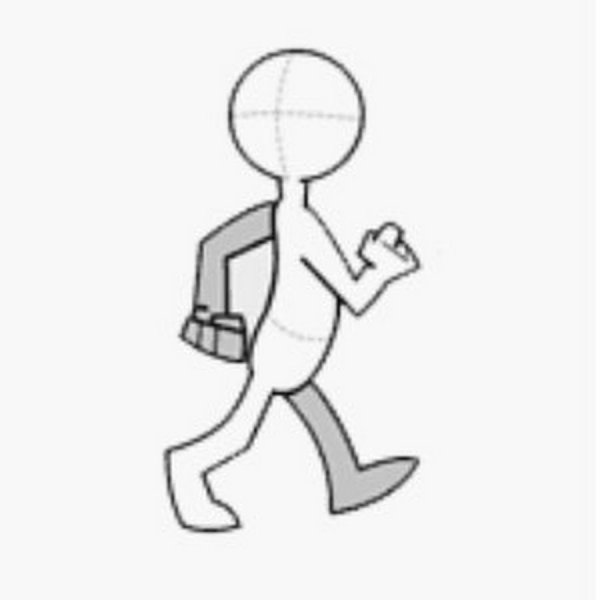 Векторный человек идет