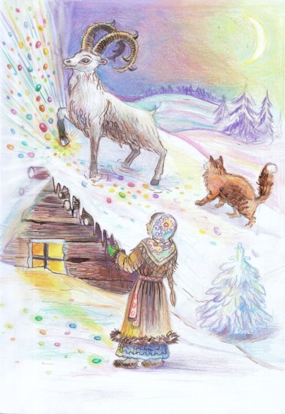 Рисование серебряное копытце в подготовительной группе