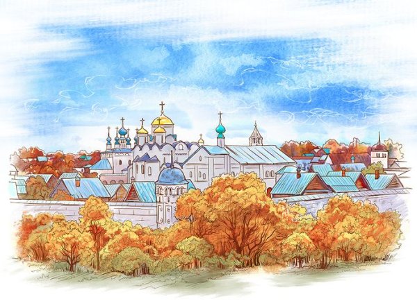 Суздаль Покровский монастырь картина