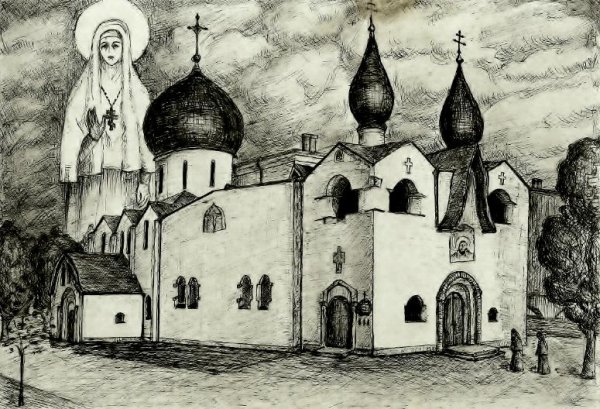 Нарисовать монастырь