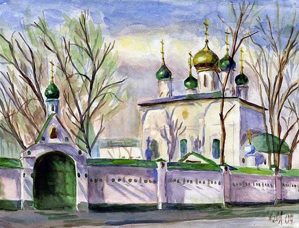 Картина Александровская Слобода береста