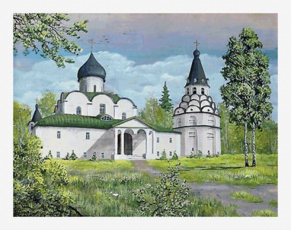 Церковь на белом фоне