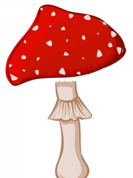 Гриб мухомор трафарет