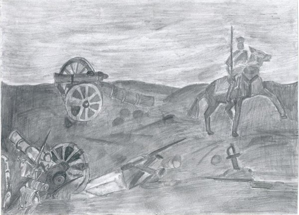 Бородинская битва 1812 рисунок